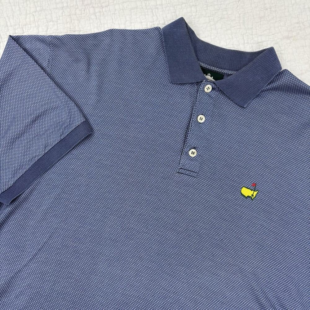 Masters Clubhouse Collection Mens Size XL Blue Polo Shirt